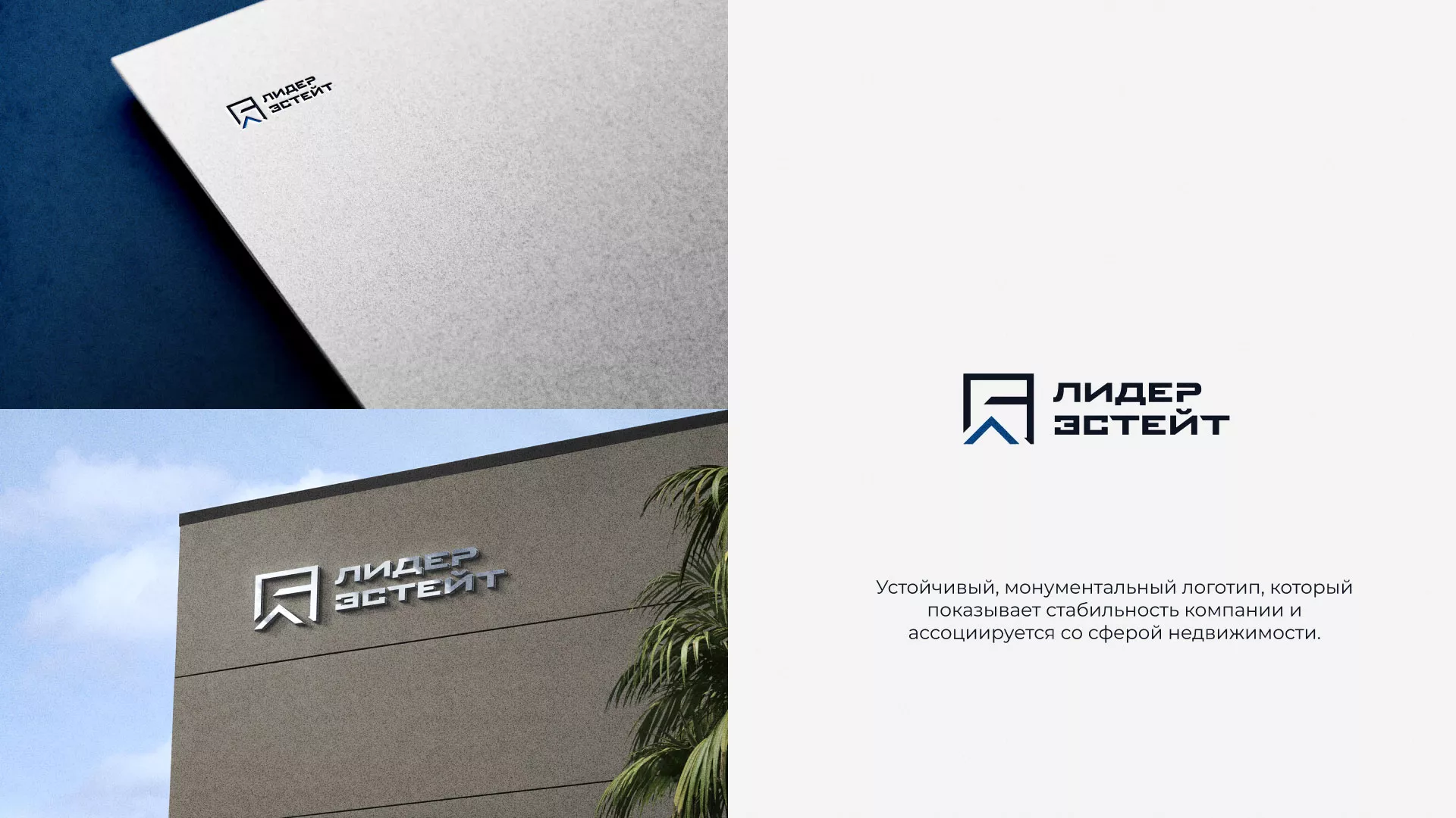 Разработка логотипа агентства недвижимости «Лидер Эстейт» в Сосенском